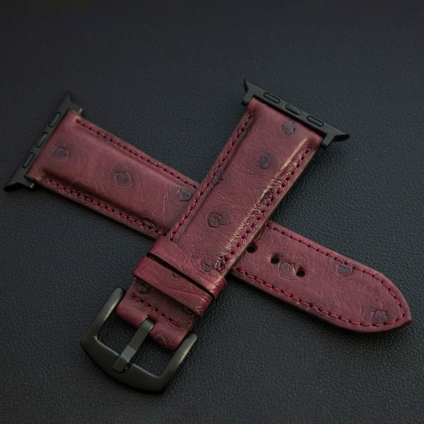 PURPLE OSTRICH LEATHER STRAP