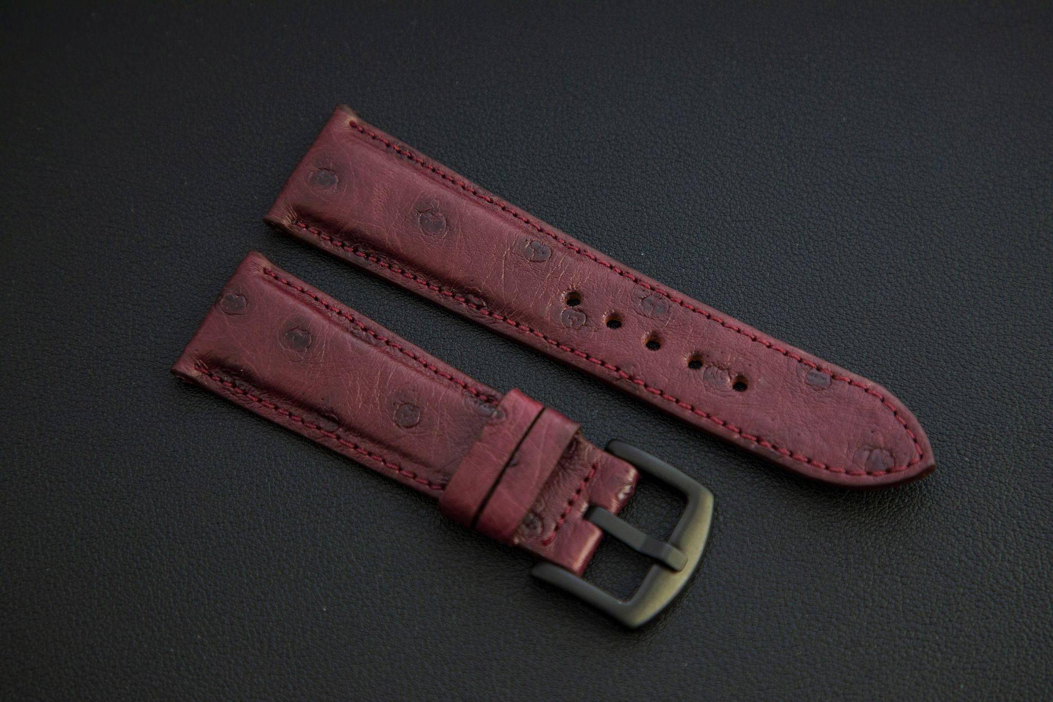 PURPLE OSTRICH LEATHER STRAP