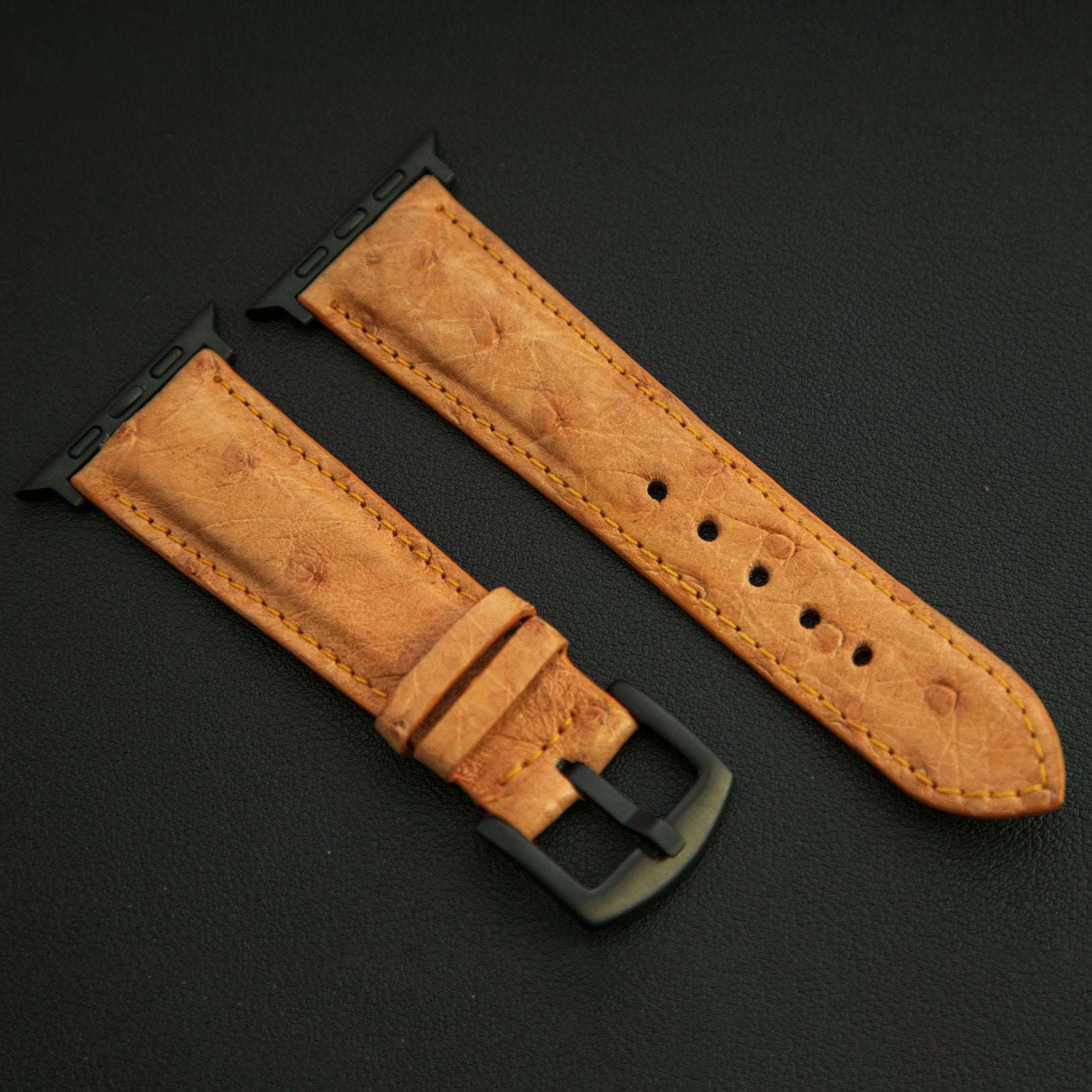 ORANGE OSTRICH LEATHER STRAP