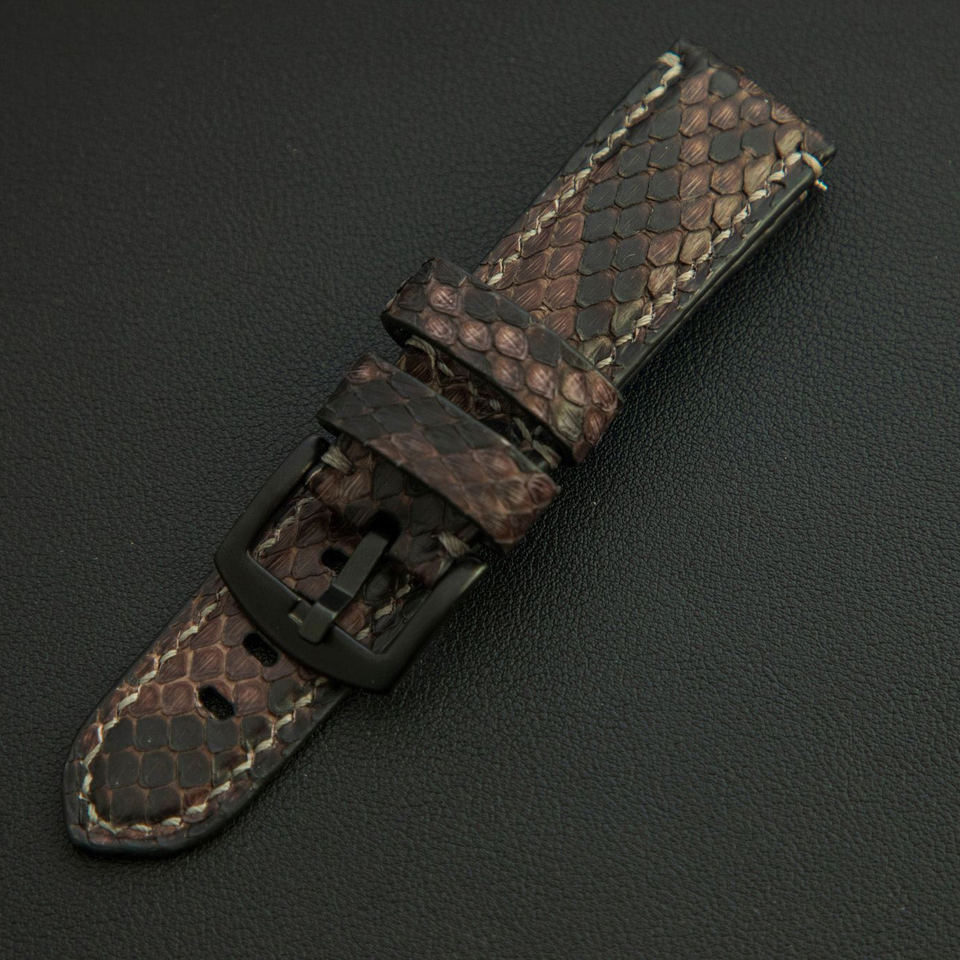 BROWN PYTHON LEATHER STRAP