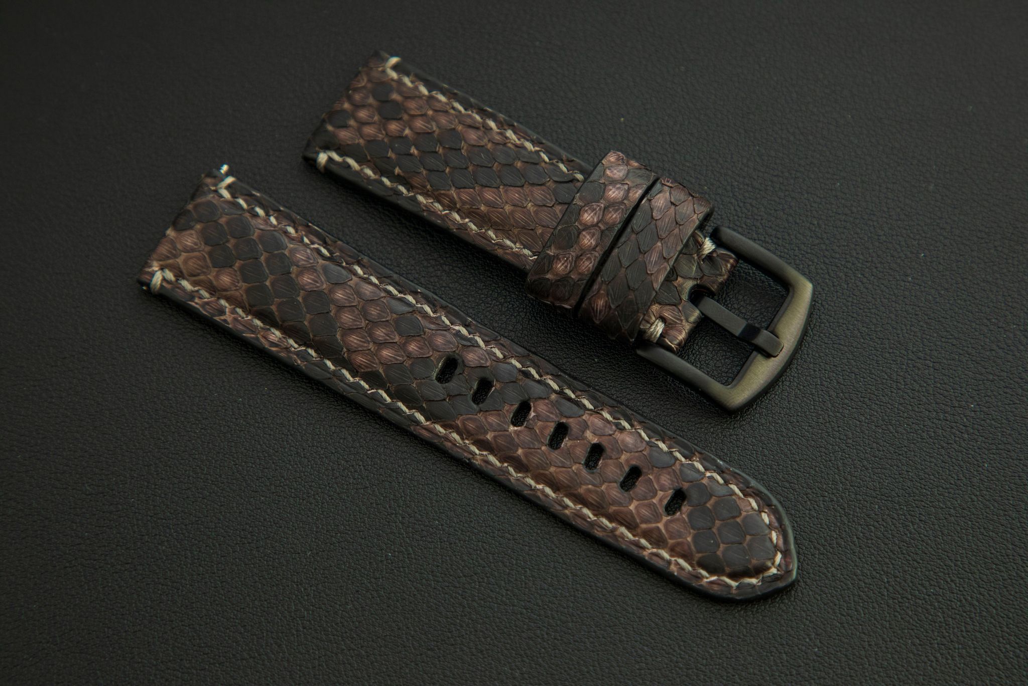 BROWN PYTHON LEATHER STRAP