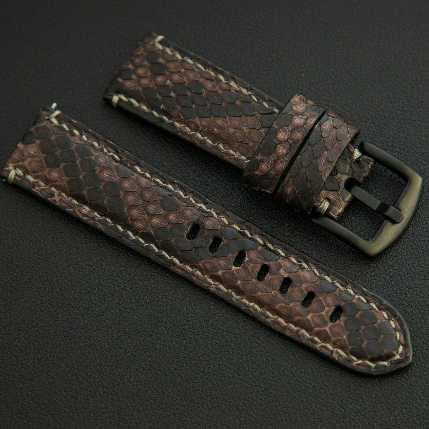 BROWN PYTHON LEATHER STRAP