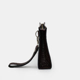 BROWN HANDMADE GENUINE CROCODILE CLUTCH