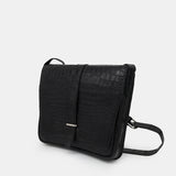 BLACK HANDMADE GENUINE CROCODILE BAG
