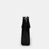 BLACK HANDMADE GENUINE CROCODILE BAG