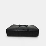 BLACK HANDMADE GENUINE CROCODILE BAG