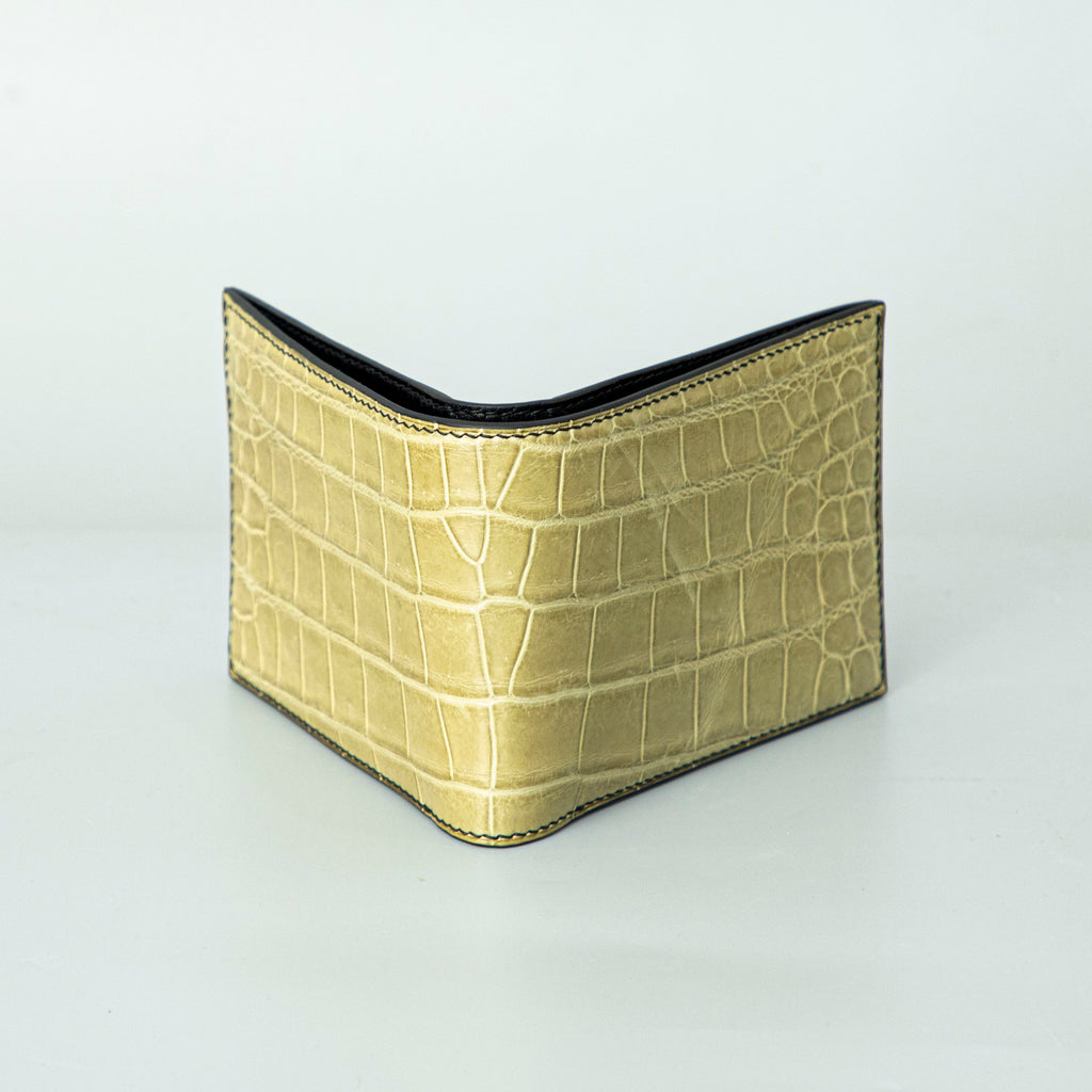 Green Crocodile leather wallet