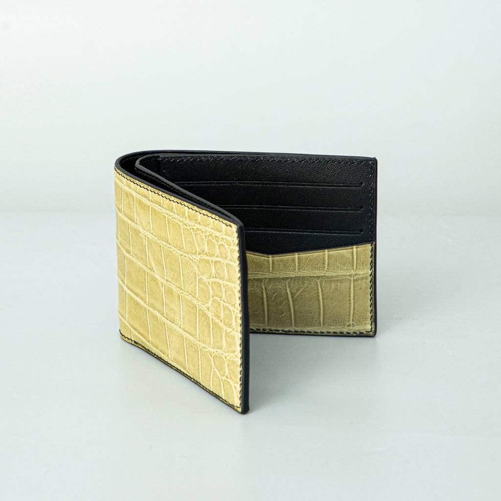 Green Crocodile leather wallet