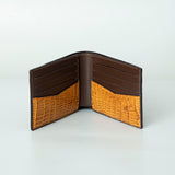 Orange Crocodile leather wallet