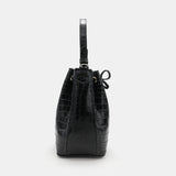 BLACK HANDMADE GENUINE CROCODILE BAG