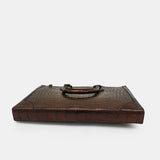 BROWN HANDMADE GENUINE CROCODILE BAG