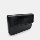 BLACK HANDMADE GENUINE CROCODILE BAG