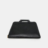 BLACK HANDMADE GENUINE CROCODILE BAG