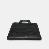 BLACK HANDMADE GENUINE CROCODILE BAG