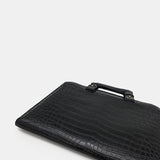 BLACK HANDMADE GENUINE CROCODILE BAG