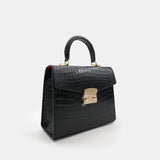 BLACK HANDMADE GENUINE CROCODILE BAG