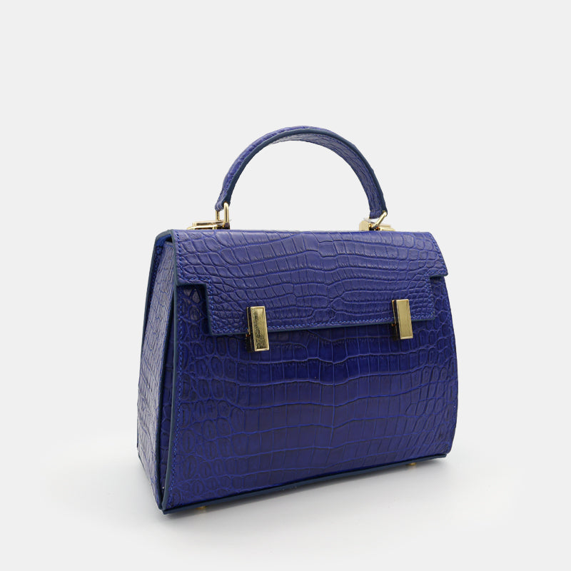 BLUE HANDMADE GENUINE CROCODILE BAG