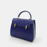 BLUE HANDMADE GENUINE CROCODILE BAG