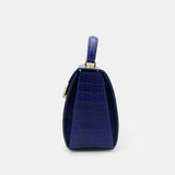 BLUE HANDMADE GENUINE CROCODILE BAG