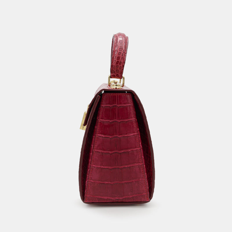 PINK HANDMADE GENUINE CROCODILE BAG