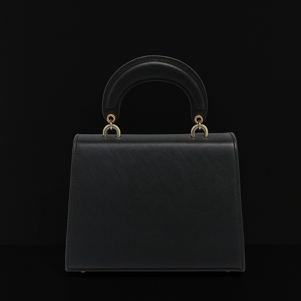 BLACK HANDMADE GENUINE CALF BAG