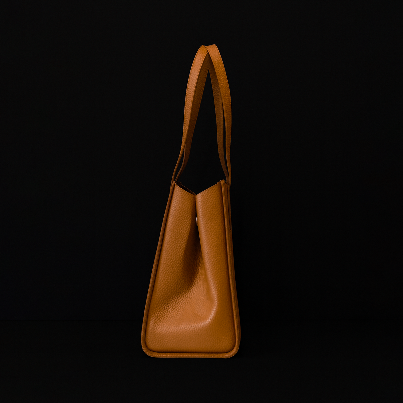 BROWN CALF LEATHER HANDBAG