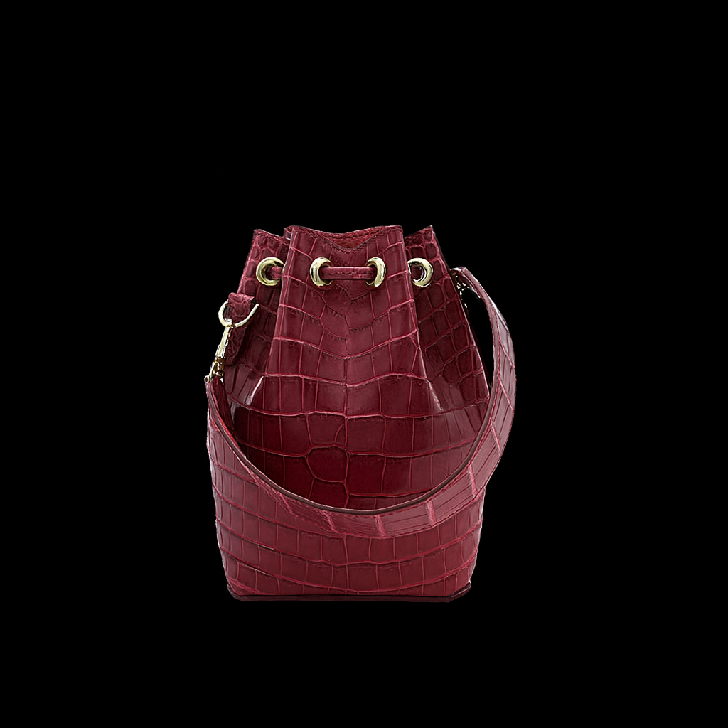 PINK HANDMADE GENUINE CROCODILE BAG
