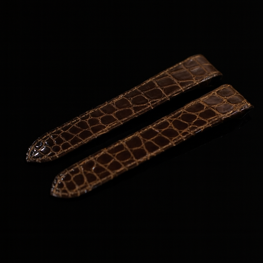 BROWN CROCODILE LEATHER STRAP