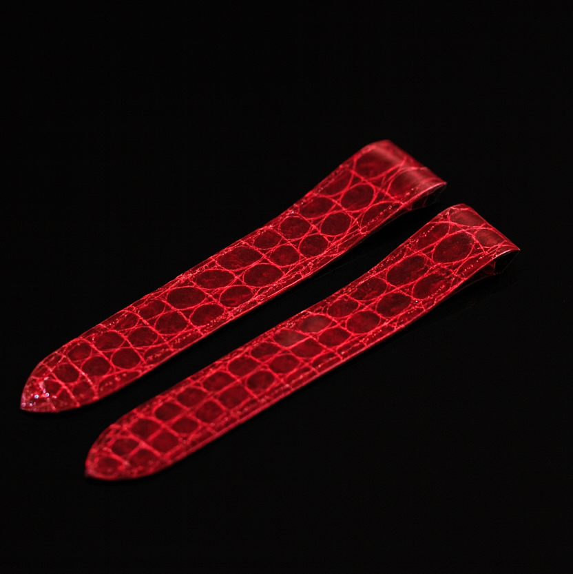 RED CROCODILE LEATHER STRAP