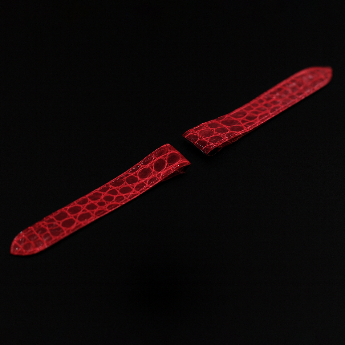 RED CROCODILE LEATHER STRAP