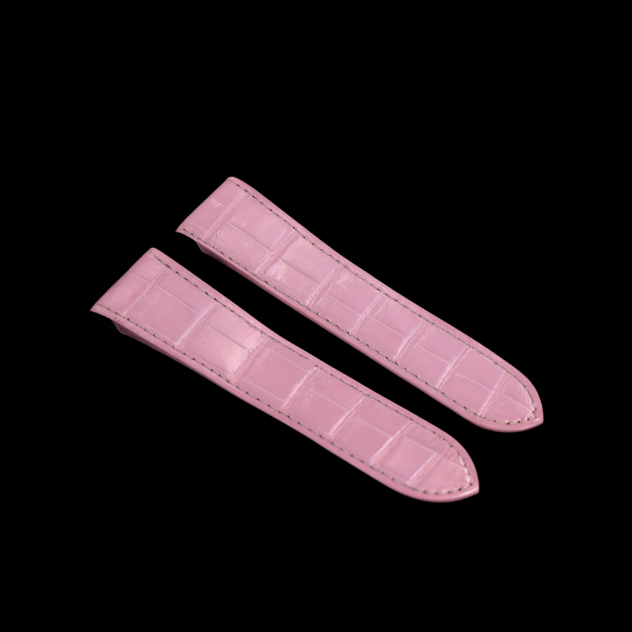 PINK CROCODILE LEATHER STRAP
