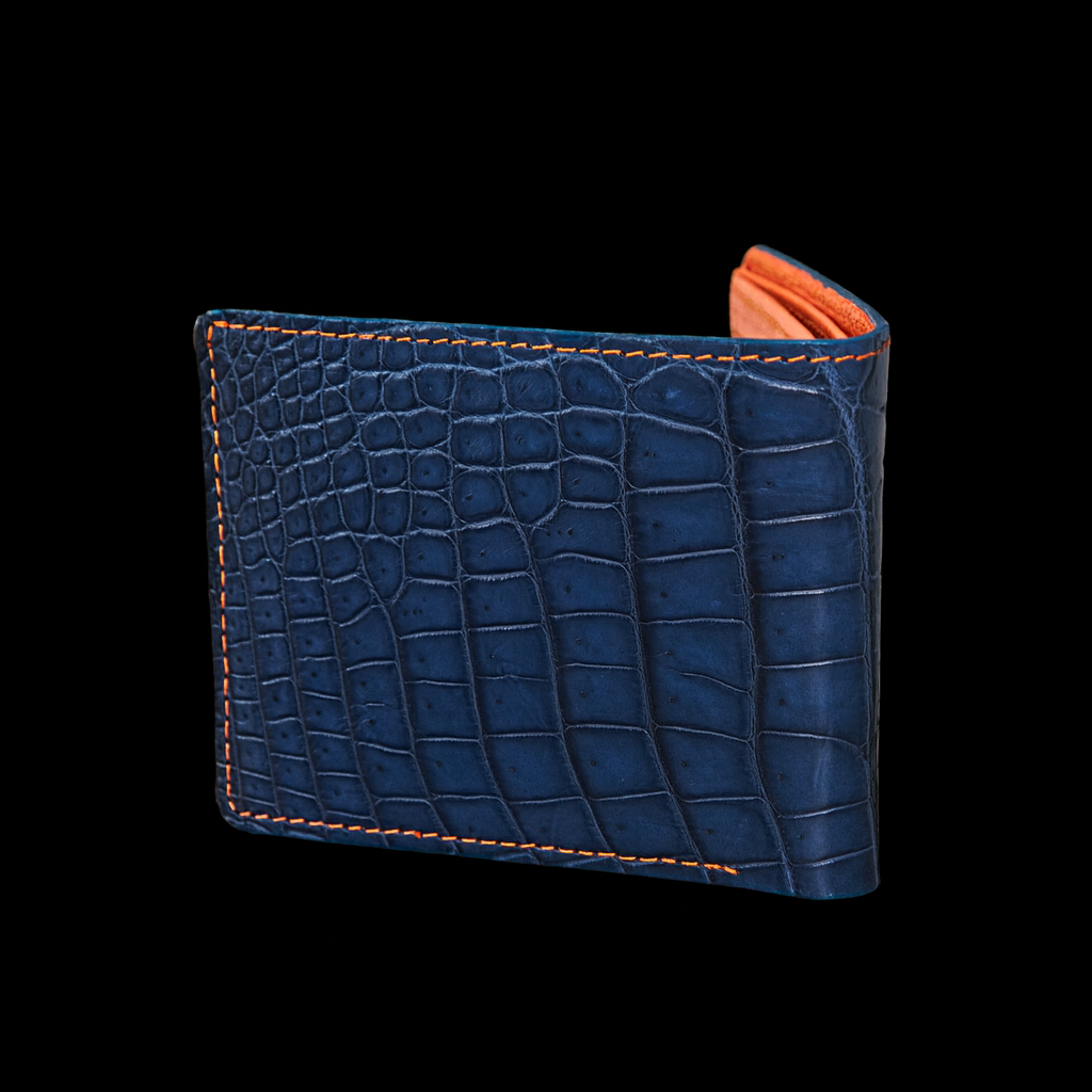Blue Crocodile leather wallet