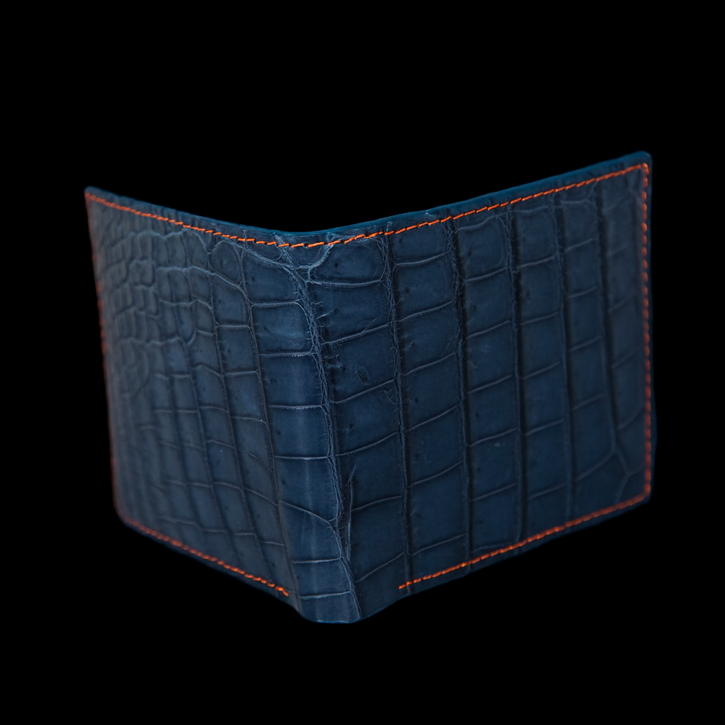 Blue Crocodile leather wallet