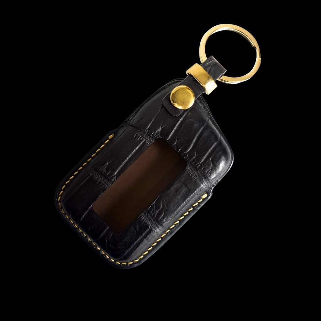 BLACK HANDMADE LEATHER KEY CASE FOR LEXUS