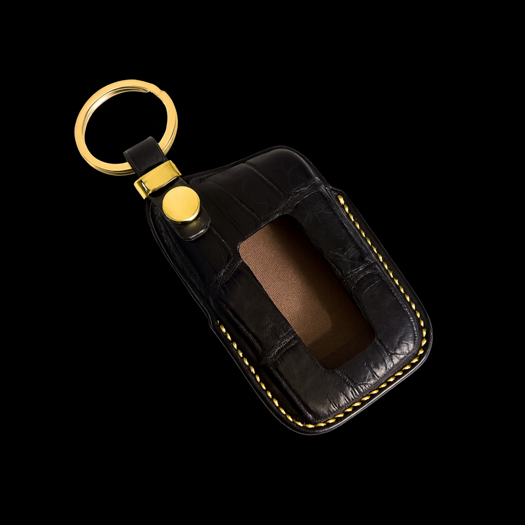 BLACK HANDMADE LEATHER KEY CASE FOR LEXUS