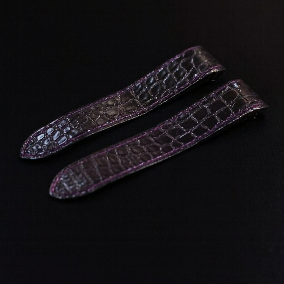 DARK PURPLE CROCODILE LEATHER STRAP