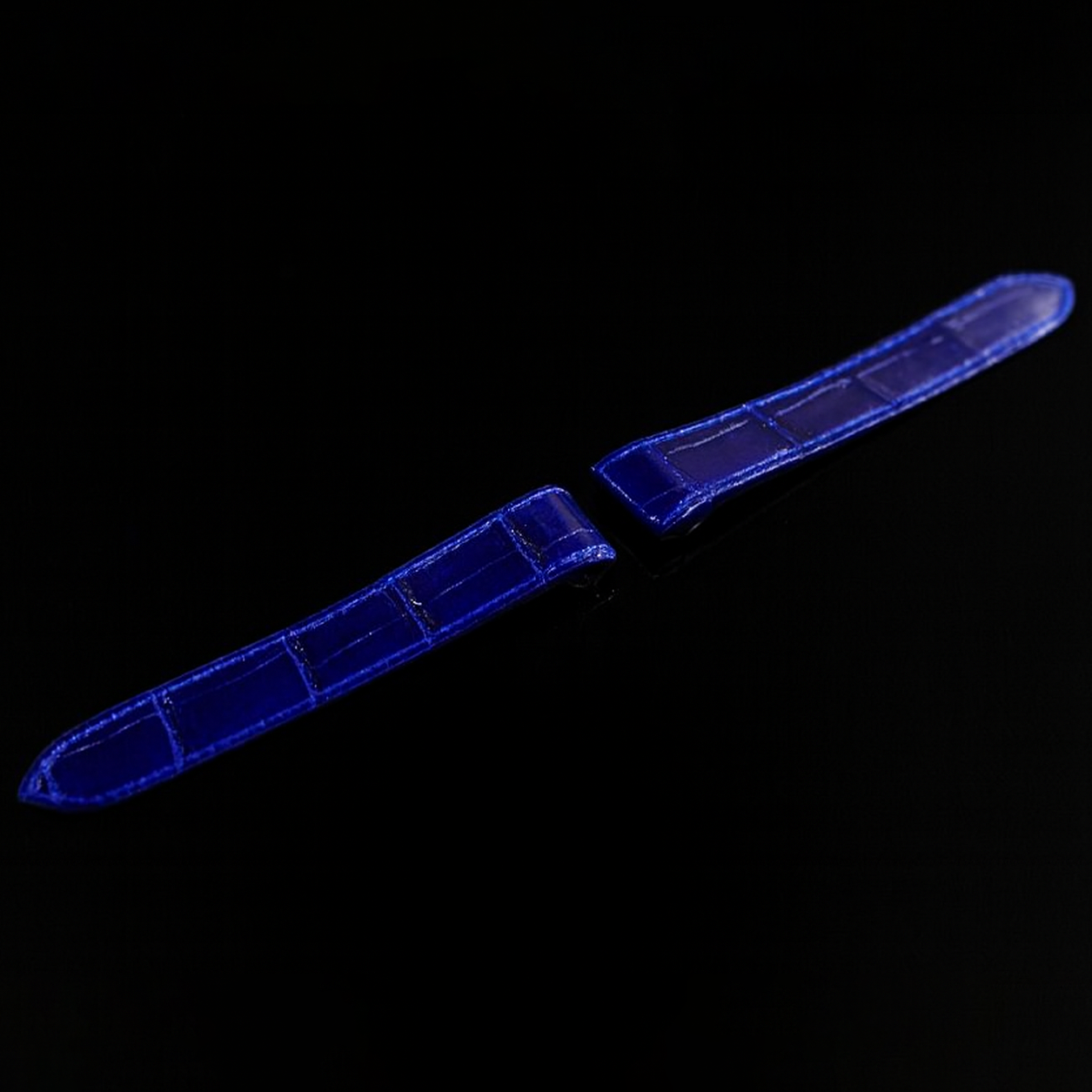 BLUE CROCODILE LEATHER STRAP