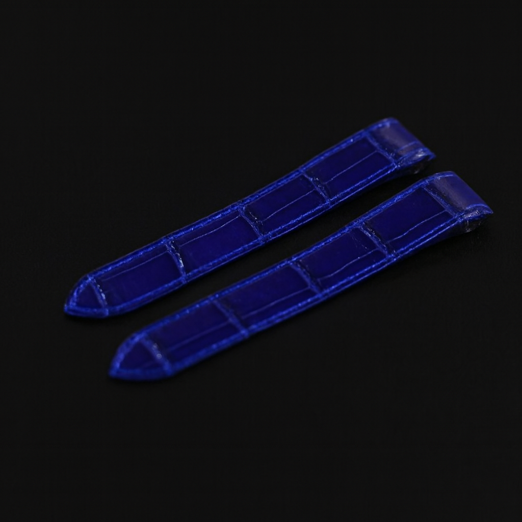 BLUE CROCODILE LEATHER STRAP