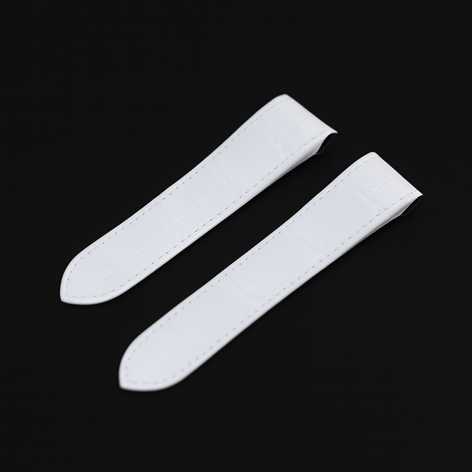 WHITE CROCODILE LEATHER STRAP