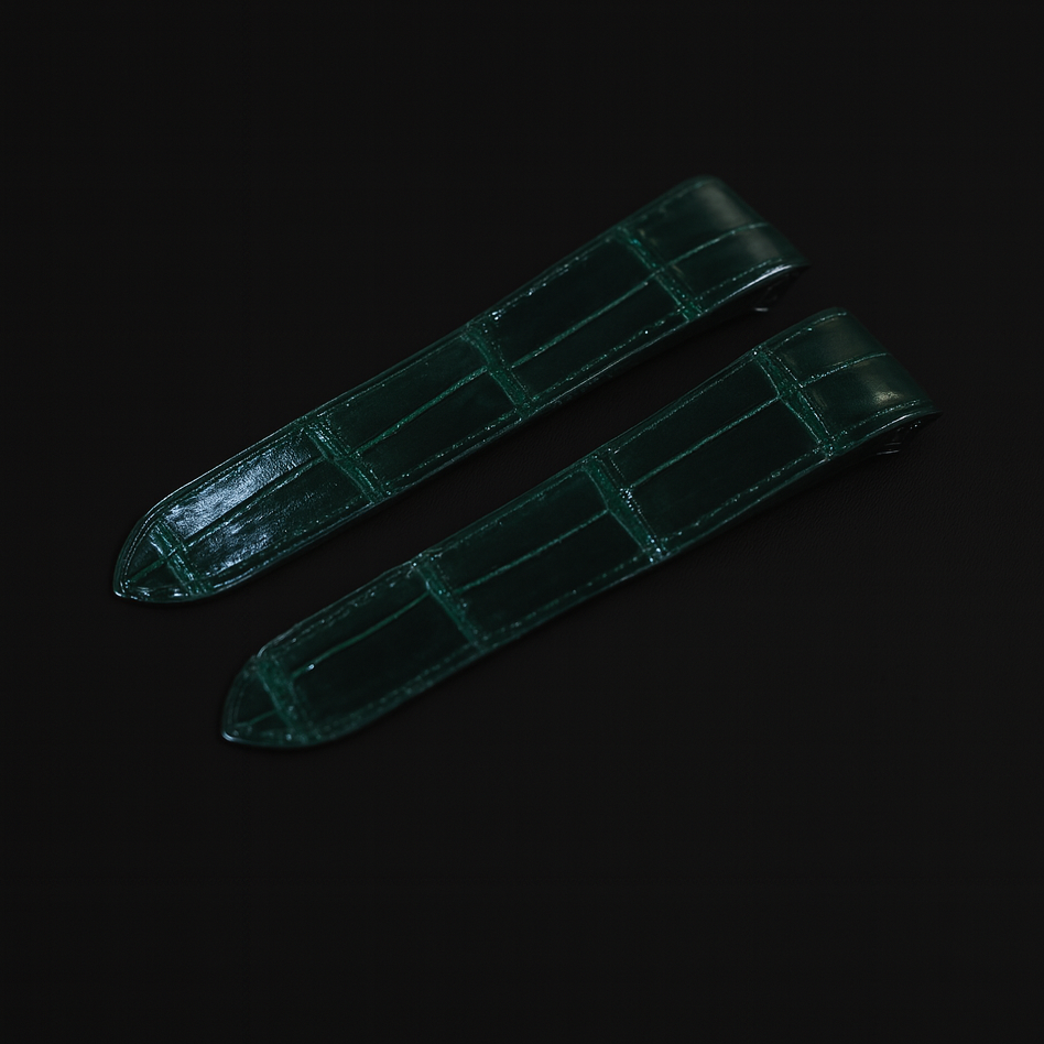 GREEN CROCODILE LEATHER STRAP