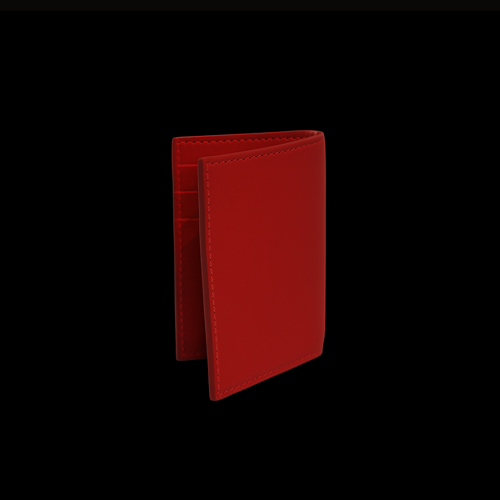 RED CALF LEATHER CARD HOLDER