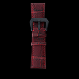 RED CROCODILE BELLY LEATHER STRAP