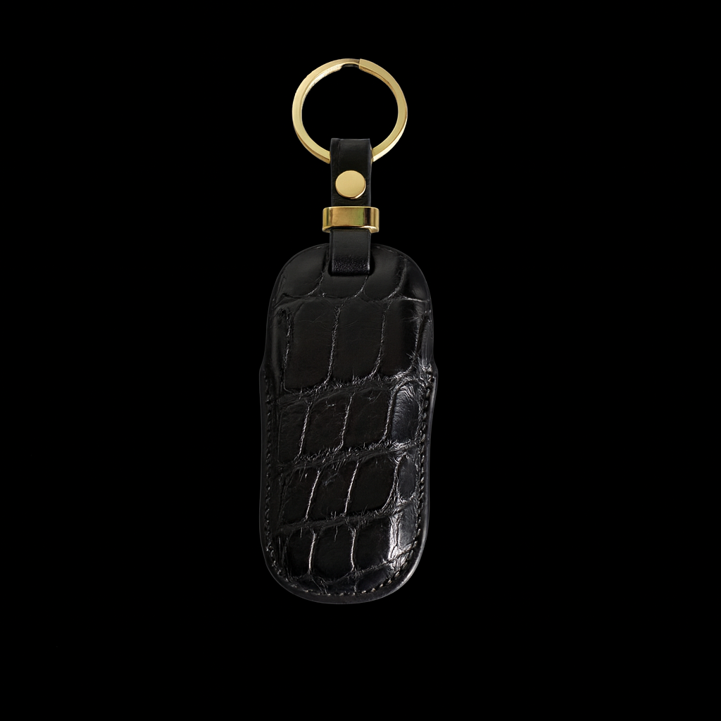 BLACK HANDMADE LEATHER KEY CASE FOR PORCHES