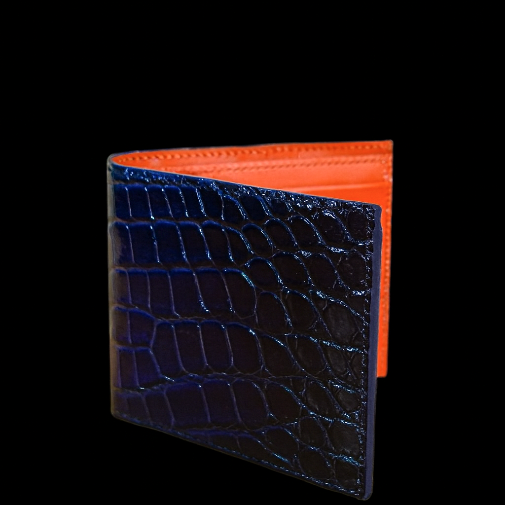 Blue Crocodile leather wallet