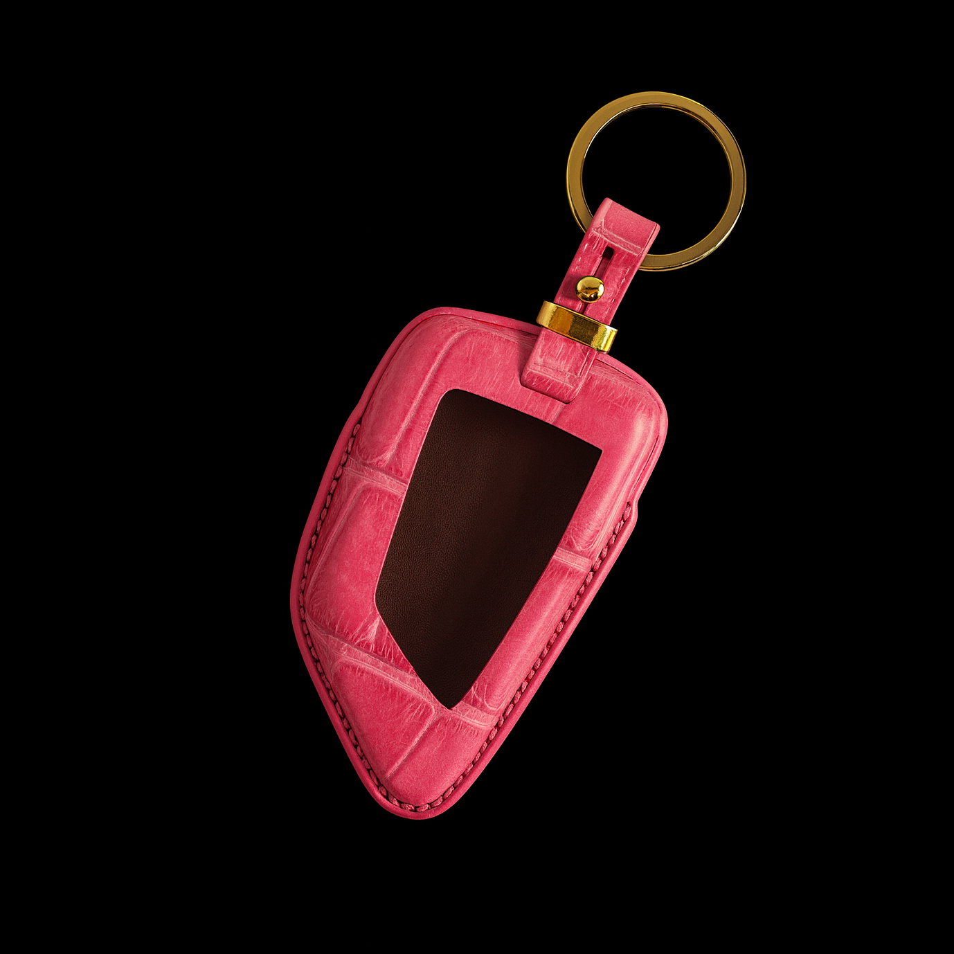 PINK HANDMADE LEATHER KEY CASE FOR BMW