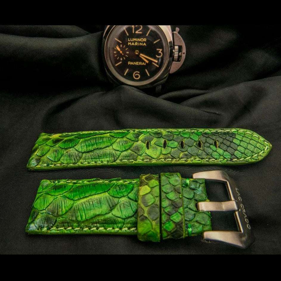 GREEN PYTHON LEATHER STRAP