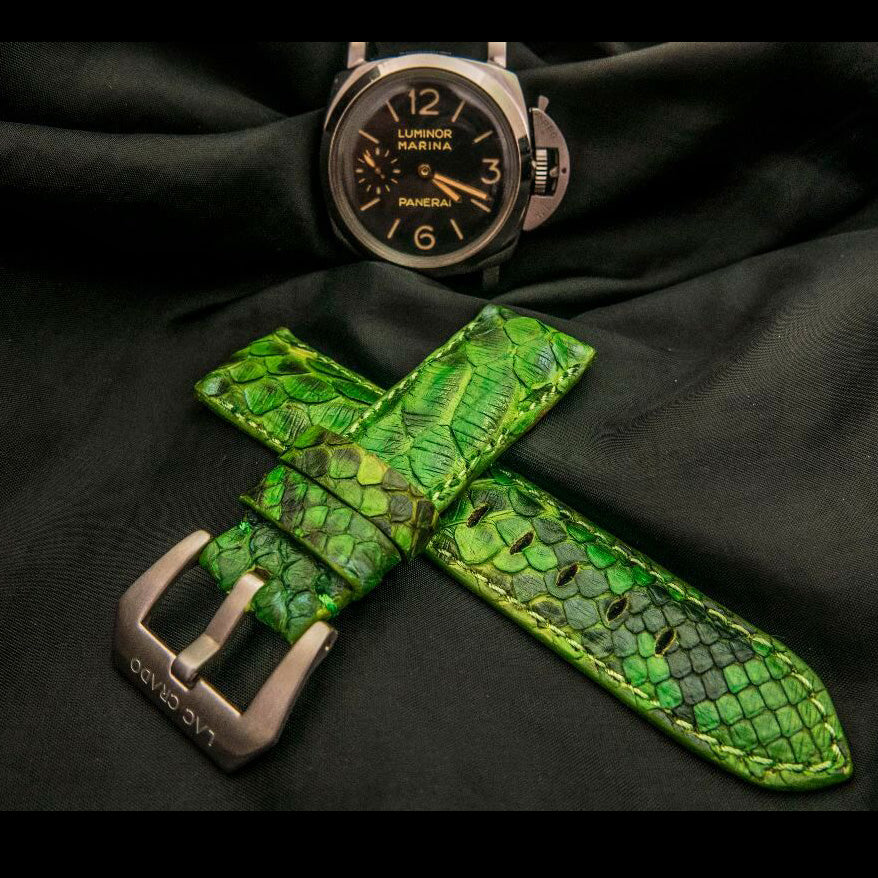 GREEN PYTHON LEATHER STRAP