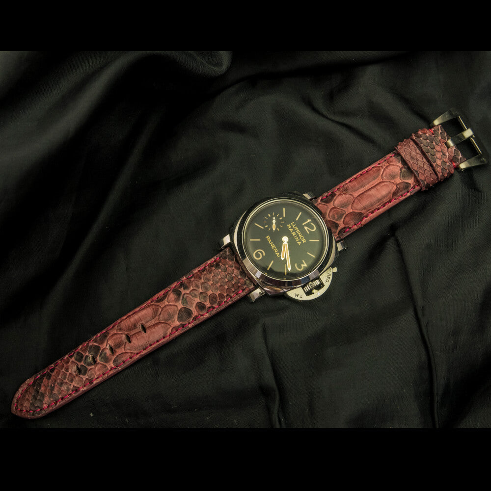 PINK PYTHON LEATHER STRAP