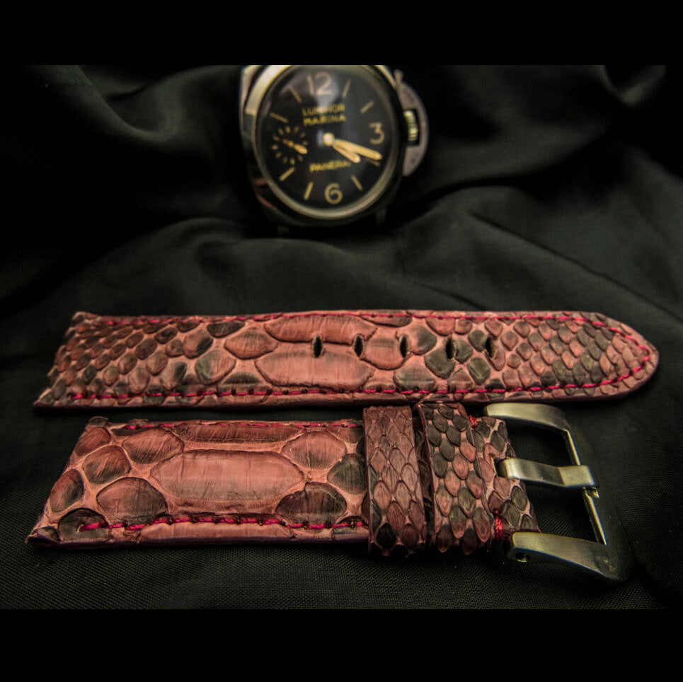 PINK PYTHON LEATHER STRAP