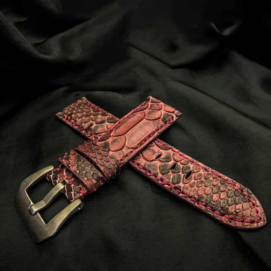 PINK PYTHON LEATHER STRAP